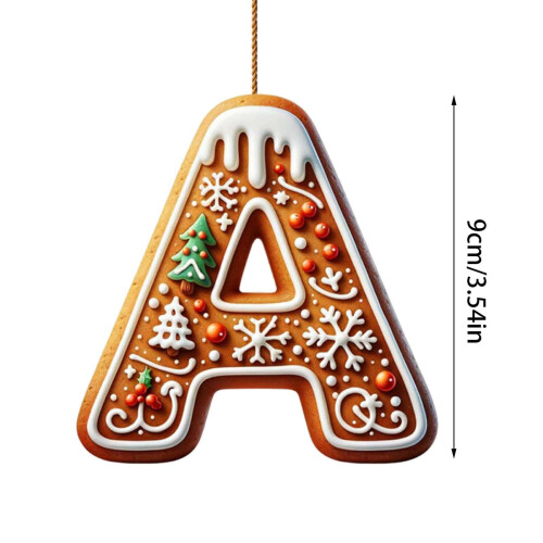 Conjunto de enfeites de Natal com letras em acrílico (26 peças) 1