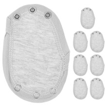 Conjunto de 8 extensores de body para bebê em algodão com botões de pressão para acompanhar o crescimento do bebê. Design durável de dupla