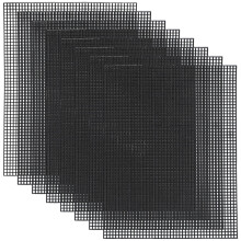 8Pcs Plastic Mesh Canvas Sheets 13.6 x 10.3 Inch Black Plastic Needlepoint Canvas Stitch Mesh Acrylic Eye Mesh Screen