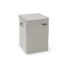 Brabantia - Stackble Laundry Box - Front And Top Opening - Space Efficient - Easy To Unload - Lightweight Grips - Large Opening Dirty Clothes - Grey -