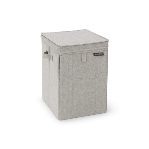 Brabantia Brabantia - Stackble Laundry Box - Front And Top Opening - Space Efficient - Easy To Unload - Lightweight Grips - Large Opening Dirty Clothes - Grey -