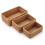 Rectangular Rattan Storage Baskets Stackable Woven Wicker Box Key Holder for Kitchen Cupboards Shelf Natural Set of 3 1