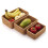 Rectangular Rattan Storage Baskets Stackable Woven Wicker Box Key Holder for Kitchen Cupboards Shelf Natural Set of 3 3