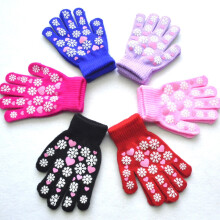 2 Pairs Kids Winter Warm Gloves Toddler Full Finger Winter Gloves Knit Gloves for Kids Children Girls Aged 5-10 Year