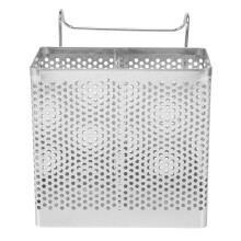 Stainless Steel Chopsticks Holder Hanging Cutlery Drying Basket Tableware Drainer with Hooks Kitchen Utensil(A)