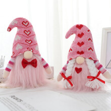 2PCS Valentine Gnomes Plush Decor, Scandinavian Tomte Elf Ornaments, Sweet V-Day Gifts for Him & Her – Compatible with Home Table Decor