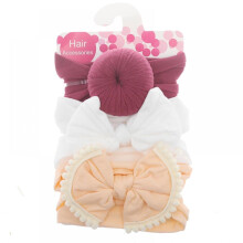 Baby Nylon Headbands with Bows 3 pcs