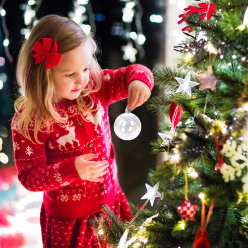 Schimmernde, befüllbare Weihnachtskugeln, 6 cm, 6er-Pack 2
