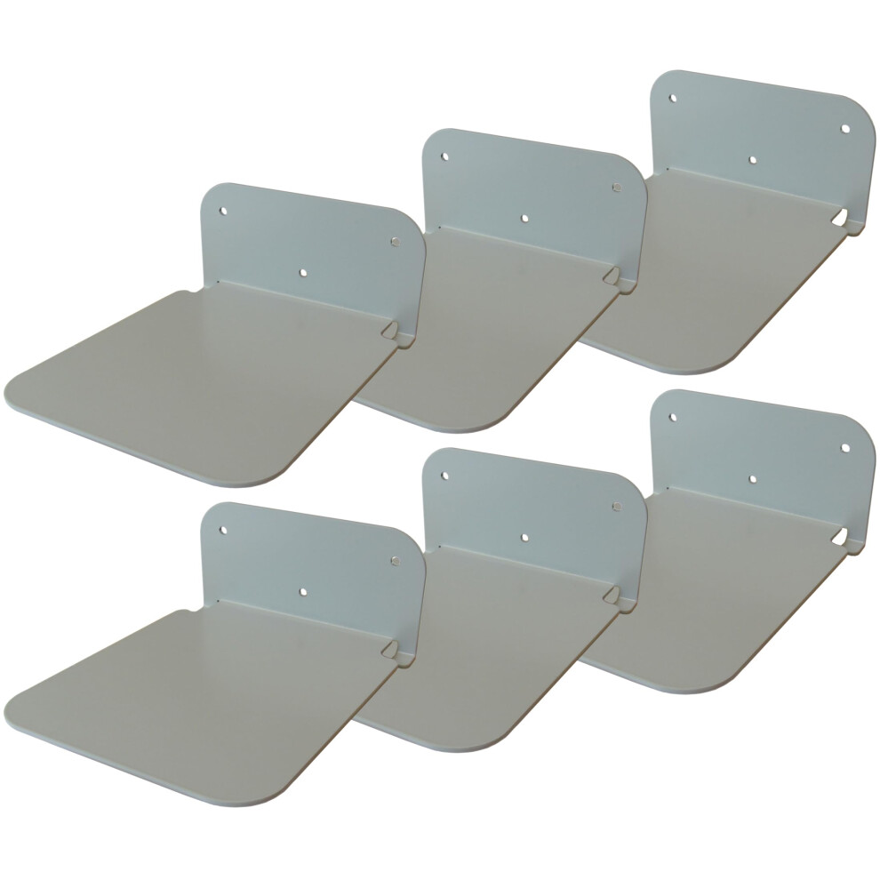 Galleksa Invisible Concealed Floating Metal Bookshelf Wall Mounted Storage For Home Room Creative Decoration Bookshelves (6 - Pack, Silver) 5051223008682