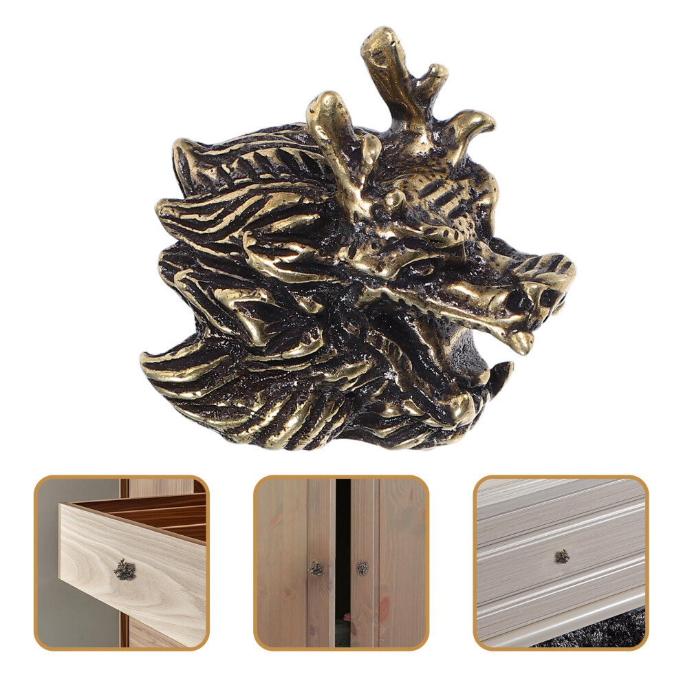 Brown Brass Dragon Head Cabinet Knobs 9104899431219