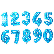 Ballon numérique en aluminium numéro 1 bleu 81 cm