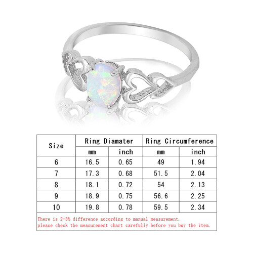 Oval White Opal Ring 925 Sterling Silver Size 9 1