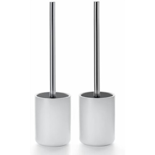 Keramik-Toilettenbürsten-Set mit Edelstahlgriff