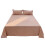 Juego de ropa de cama de algodón lavado de 86x90" + 2 fundas de almohada 2
