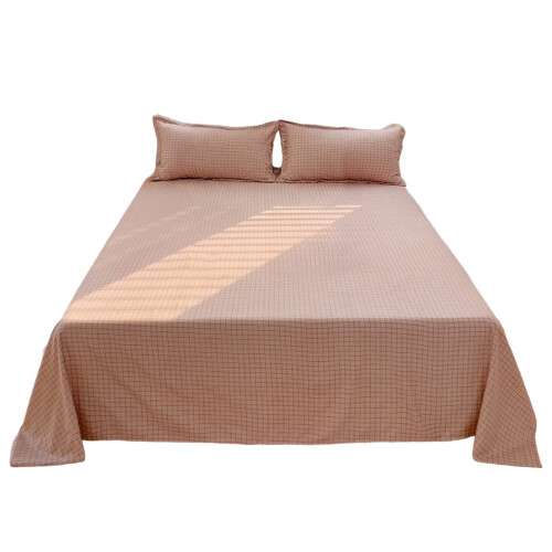 Juego de ropa de cama de algodón lavado de 86x90" + 2 fundas de almohada 1