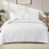 King Quilt Set White Vintage Damask 3-Piece 1