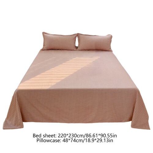 Juego de ropa de cama de algodón lavado de 86x90" + 2 fundas de almohada 2