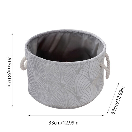 Foldable Laundry Basket with Handles – Grey, 33x33x20.5cm 1