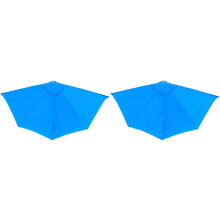 9FT Half Umbrella Canopy Replacement – Fits 5-Rib Patio Umbrellas, Heavy-Duty Polyester Sun Shade for Balconies/Gardens/Apartments (Top Only)