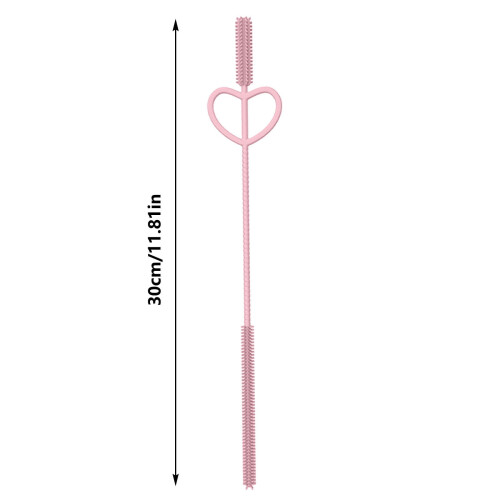 Escova de limpeza de silicone extra longa de 30 cm (11,81 polegadas), reutilizável, flexível, macia, de silicone de qualidade alimentar, para 1
