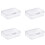 Leliafleury 9.1x5.9x2.5cm Transparent Plastic Organizer, 5Pcs Empty Mini Rectangular Storage Containers Clear Plastic Storage Boxes with Lids for 1