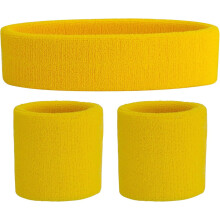 Zweetbandenset, sporthoofdband, polsbandjesset, badstof polsband, zweetband voor de pols, hoofdbanden, vochtafvoerend, zweetabsorberend, hoofdband