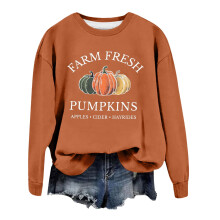 Damen-Sweatshirt für Herbst und Winter: Modisches Langarm-Sweatshirt mit Print und Rundhalsausschnitt, lässiger Pullover für den Alltag