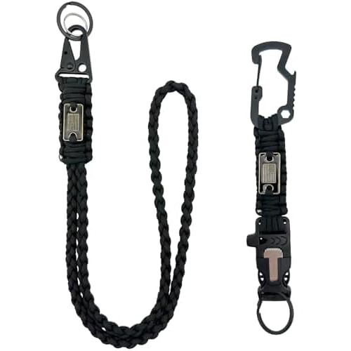 Μπρελόκ Paracord Lanyard550 βαρέως τύπου με πλεκτό κορδόνι Paracord για ταυτότητες, κάμερα,