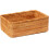 Handmade Rectangle Wicker Fruit Box Rattan Tray Magazine Organizer and Small Objects Container Serving Basket (Medium) 2