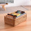 Handmade Rectangle Wicker Fruit Box Rattan Tray Magazine Organizer and Small Objects Container Serving Basket (Medium) 4