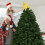 Christmas Tree Topper Star, Small Gold Red Sequins Design, Five-Pointed Tree Top Accessory Decor 4