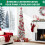 6FT Pre-Lit Christmas Tree 500 LED PE PVC Hinged 1