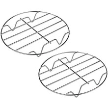 Conjunto de 2 grelhas redondas de 8" em aço inoxidável 304 – para fritadeira a ar, panela de pressão, conservas, forno e resfriamento;