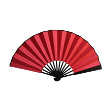 Leque dobrável vermelho de 20 cm (8 polegadas) em formato de osso, ideal para trabalhos manuais, caligrafia e festas – Compatível com pintura à