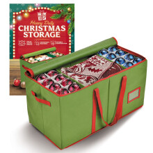 Holiday Cheer Premium Christmas Bauble Storage - Christmas Storage Container Perfect for Holiday Decorations and Ornament Storage Box - Fits 128