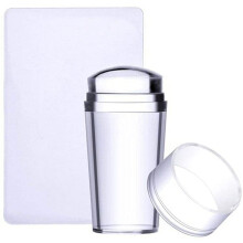 Nail Design Stamper Kit Clear Jelly Stamper with Scraper, Professional Stamping Polish Sett for DIY Nail Decor