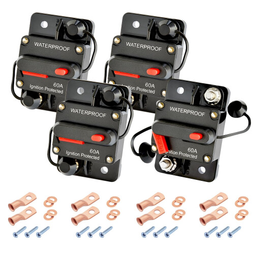 Διακόπτης κυκλώματος 60Amp DC12V-48V για θαλάσσια, τροχόσπιτα, ηλιακά και αυτοκίνητα –