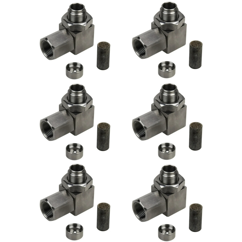 90 Degree Detachable Mini-Catalytic Converter Sensor Automotive Accessories Mini-Catalytic Converter M18x1.5 Oxygen Sensor Car O2 Sensor 6Pcs 9405492762640