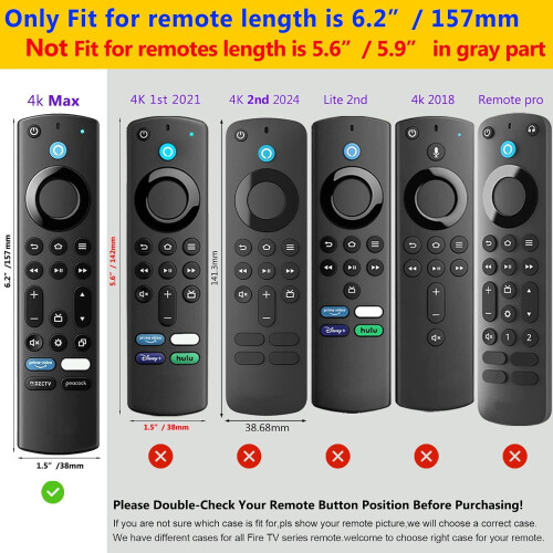 Θήκη σιλικόνης για τηλεχειριστήριο Fire TV Stick4K Max (2 τεμάχια) 1