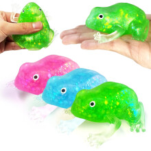 Pelotas antiestrés con forma de rana, juguetes blandos para aliviar la ansiedad, pelotas sensoriales con forma de animales para fiestas