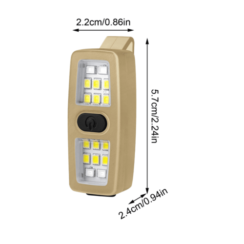 Oplaadbare EDC-zaklamp met clip (1 stuk) 1