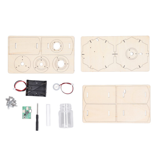 DIY-Holz-Befeuchter Modellbausatz mit Typ C, Timerfunktion, Akku & USB-Stromversorgung 1