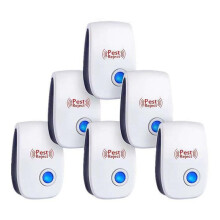 6Pcs Ultrasonic Pest Repeller Insect Bug Repeller Long Range Pest & Insect Deterrent Multi-Function for Bugs EU Plug