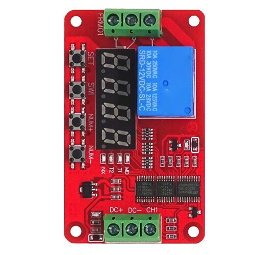 12V 1 Channel Relay Module FRM01 Multifunction Relay Loop Delay Timer  Self-Locking Timing Board
