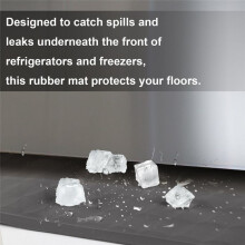37.4x8.5in Refrigerator Spill Mat, Silicone Under Refrigerator Floor Protector Tray Drip Anti-Slip Appliance Water Mat