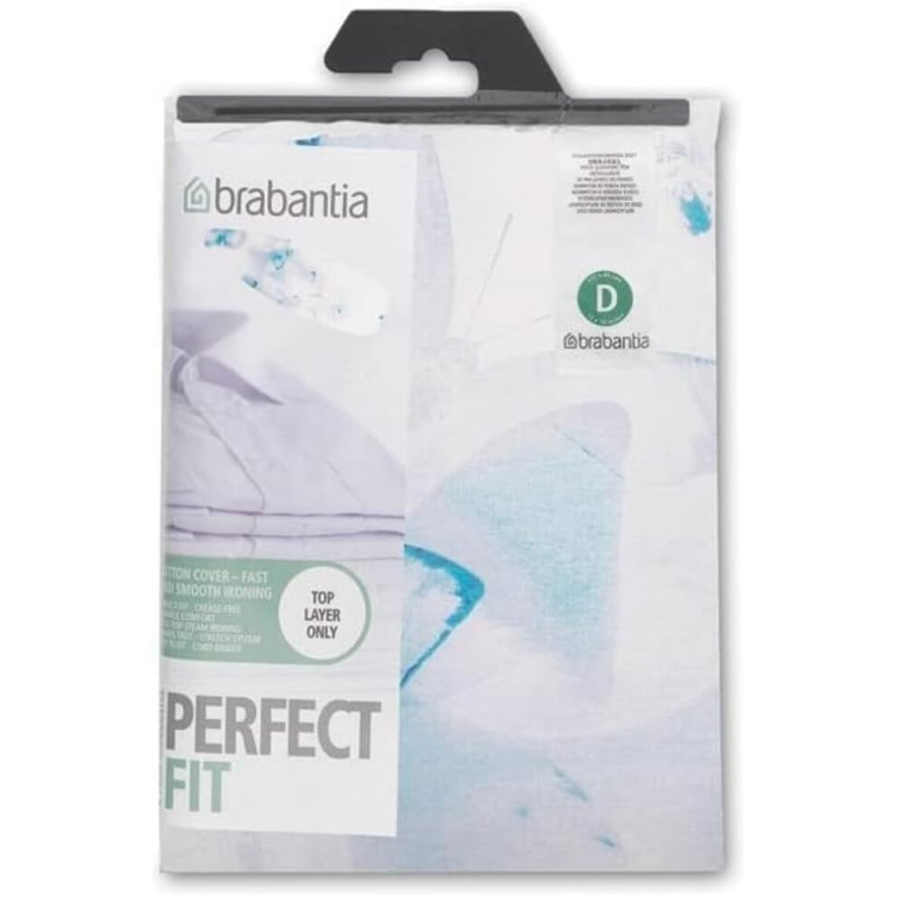 Brabantia Ironing Board Cover D 135X45 Cm ? Nature | 1X Random 100% Cotton Top Layer With 2Mm Foam Padding For Size D Ironing Boards | Durable,