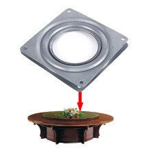 4 Square Lazy Susan Rotating Platform 360 Degrees Turntable Swivel Plate with Steel Ball Bearings Multi Purpose for TV Desk Table Rack,