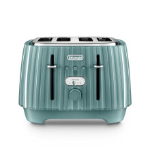 De'Longhi Ballerina Toaster, 4 Slot Toaster, Reheat, 5 Browning Settings, Defrost and Cancel Functions, Pull Crumb Tray, CTD4003.GR, 1800W, UK PLUG,