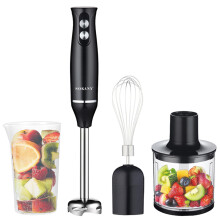 Hand Blender 4- in- 1 Immersion Blender Handheld, Stick Blender Electric with Stainless Steel Blending Shaft, Food Chopper Container, Milk Frother Egg