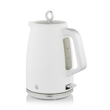 Swan Serenity SK14017WHT 1.7 Litre Kettle with Quick Boiling, 360-Degree Base, Boil Dry Protection, Water Level Indicator, Non-Slip Feet, 3000W, White